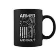 Armed And Dadly Funny Deadly Father For Fathers Day Usa Coffee Mug