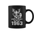 Awesome Since 1963 60Th Birthday 60 Year Old Cat Lovers Coffee Mug