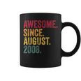 Awesome Since August 2008 15Th Birthday 15 Years Old Coffee Mug