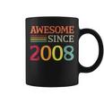 Awesome Since 2008 15Th Birthday Retro Vintage Coffee Mug