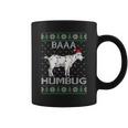 Baaa Humbug Goat Santa Hat Christmas Lights Ugly Sweater Coffee Mug