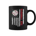 Baseball Dad Usa American Flag Patriotic Dad Fathers Day Coffee Mug