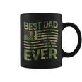 Best Dad Ever Fathers Day Gift American Flag Military Camo Coffee Mug