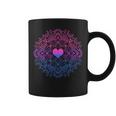 Bi Flag Heart Mandala Bisexual Pride Coffee Mug