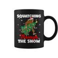 Bigfoot Squatching Through The Snow Sasquatch Christmas Xmas Coffee Mug