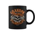 Biker Grandpa Man Myth Legend Fathers Day Grunge Motorcycle Coffee Mug