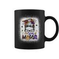 Bleached One Spooky Mama Messy Bun Skull Halloween Coffee Mug