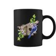 Blue Jay Bird Birdhouse And Pink Blossoms Bird Watching Coffee Mug