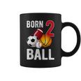 Born 2 Ball Birthday Boy Girl Two 2 Year Old Baller Funny Coffee Mug
