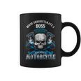 Boss Biker Never Underestimate Motorcycle Skull Coffee Mug
