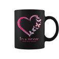 Breast Cancer Awareness Pink Butterfly Heart I'm A Survivor Coffee Mug