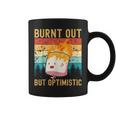 Burnt Out But Optimistic Cute Marshmallow Camping Vintage Coffee Mug