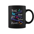 Butterfly Faith Hope Love Believe Dream Christian Coffee Mug