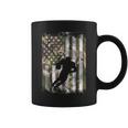 Camo Us Flag American Football Player Vintage Patriotic Coffee Mug