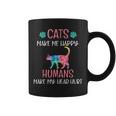 Cats Make Me Happy Cat Mom Kitten Lover Rainbow Coffee Mug