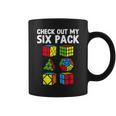 Check Out My Six Pack Puzzle Cube Funny Speed Cubing Coffee Mug