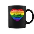 Cool Pride Married But Still Bisexual Rainbow Heart Coffee Mug
