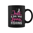 Cute Fishing For Women Girls Kids Fisher Fisherman Bass Fish Coffee Mug