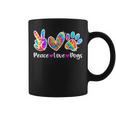 Cute Peace Love Dogs Tie Dye Dog Paw Dog Mom Mothers Day Coffee Mug