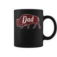 Dad Bison Buffalo Red Plaid Christmas Pajama Family Gift Coffee Mug