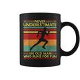 Dad Love Never Underestimate An Old Man Who Runs For Fun Coffee Mug