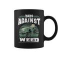 Dads Against Weed Funny Gardening Lawn Mowing Lawn Mower Men Coffee Mug