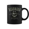 Deadwood South Dakota Usa Distressed Skull Design Souvenir Coffee Mug