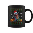 Dinosaur Lovers Dinosaur Santa Hat Ugly Christmas Sweater Coffee Mug