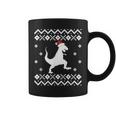 Dinosaur Ugly Christmas Sweater Trex Santa Coffee Mug