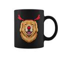 Dog Lover Golden Retriever Dressed As Rudolph On Christmas Coffee Mug