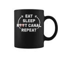 Eat Sleep Root Canal Repeat Gift For Dental Specialists Coffee Mug