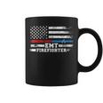 Emt Firefighter American Flag Proud Firefighter Emt Coffee Mug