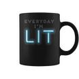 Everyday Im Lit Neon Light PartyCoffee Mug