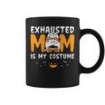 Exhausted Mom Is My Costume Messy Bun Halloween Coffee Mug