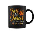 Fall For Jesus He Never Leaves Autumn Christian Prayer Coffee Mug