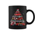 Firefighter Fire Truck Christmas Tree Lights Santa Fireman Coffee Mug
