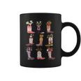 Floral Cowgirl Grid Pink Colorful Boots Coffee Mug