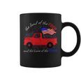 Fourth Of July Patriotic Classic Pickup Truck American Flag Coffee Mug