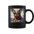 French Bulldog Vehicle Patriot Retro Coffee Mug