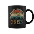 Funny 40 Years Old August 1983 Vintage 40Th Birthday Gifts 40Th Birthday Funny Gifts Coffee Mug