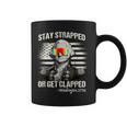 Funny 4Th Of July Stay Strapped Get Clapped Washington  Coffee Mug
