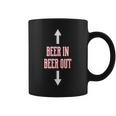 Funny Alcohol Booze College Student Party Beer In Beer Out Coffee Mug