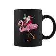 Christmas In July Santa Claus Flamingo Summer Coffee Mug