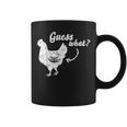 Funny Guess What Chicken Butt White Design Coffee Mug