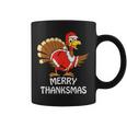 Merry Thanksmas Happy Thanksgiving Merry Christmas Coffee Mug
