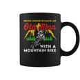 Funny Never Underestimate An Old Man With A Mountain Bike Coffee Mug