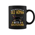 Funny Never Underestimate An Old Woman With A Dachshund Cute Coffee Mug