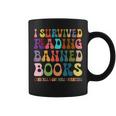 Funny Retro I Survived Reading Banned Books And Got Smarter Coffee Mug
