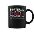 Funny Softball Dad Baseball Bigger Balls Usa Flag Gift For Mens Funny Gifts For Dad Coffee Mug