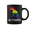 Gay Rainbow Dino Trex Ally Saurus Lgbt Flag Boys Toddler Kid Coffee Mug